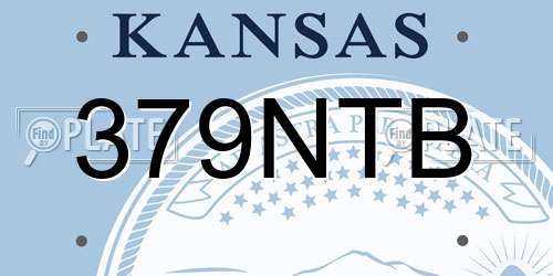 379NTB Kansas License Plate