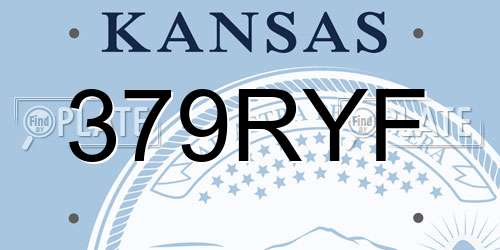 379RYF Kansas License Plate