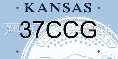 37CCG Kansas License Plate