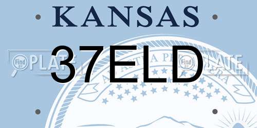 37ELD Kansas License Plate