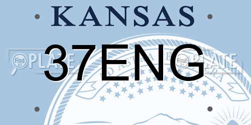 37ENG Kansas License Plate