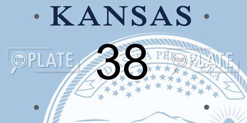 38 Kansas License Plate