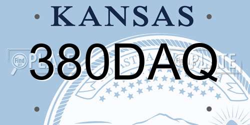 380DAQ Kansas License Plate