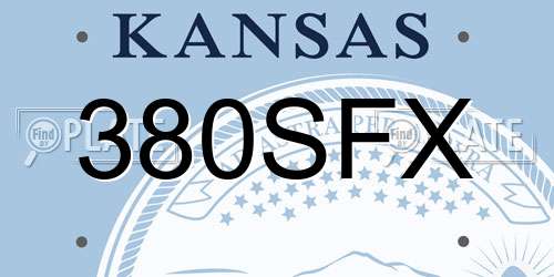 380SFX Kansas License Plate