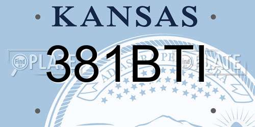 381BTI Kansas License Plate