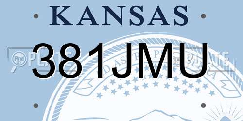381JMU Kansas License Plate