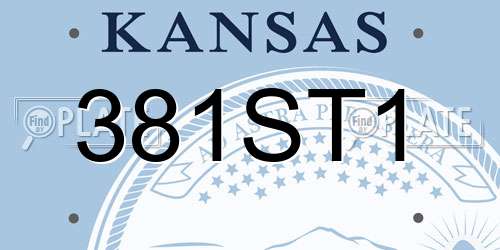 381ST1 Kansas License Plate