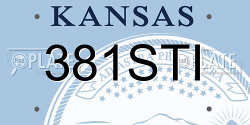 381STI Kansas License Plate