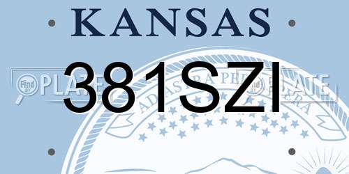 381SZI Kansas License Plate