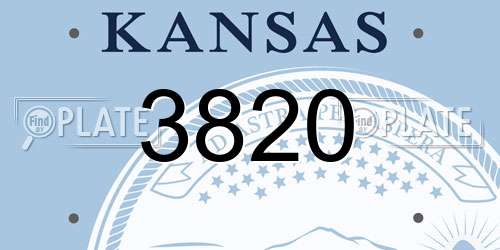 3820 Kansas License Plate