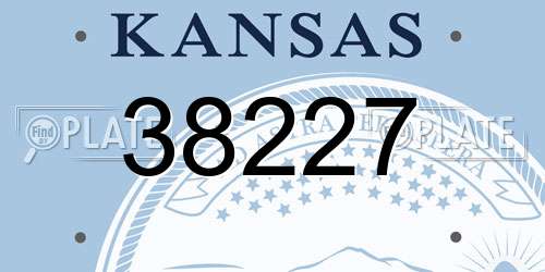 38227 Kansas License Plate