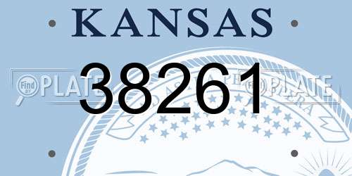 38261 Kansas License Plate