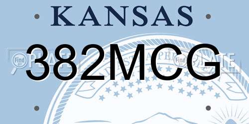 382MCG Kansas License Plate