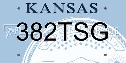 382TSG Kansas License Plate