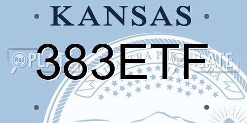 383ETF Kansas License Plate