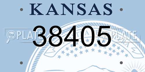 38405 Kansas License Plate