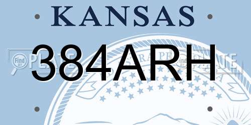 384ARH Kansas License Plate