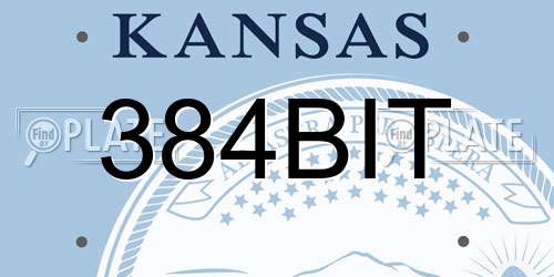384BIT Kansas License Plate