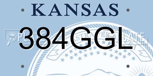 384GGL Kansas License Plate