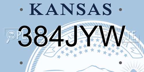 384JYW Kansas License Plate