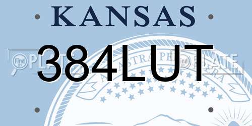 384LUT Kansas License Plate