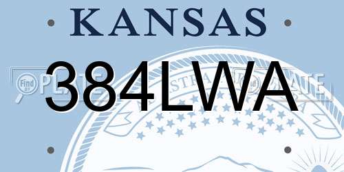 384LWA Kansas License Plate