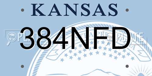 384NFD Kansas License Plate