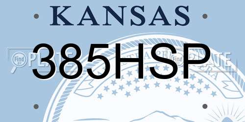 385HSP Kansas License Plate