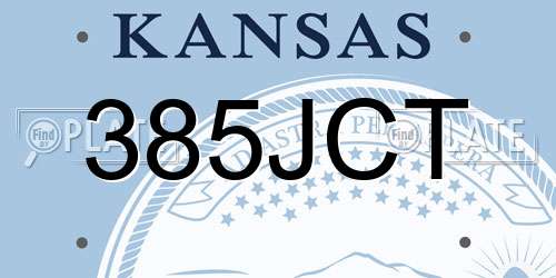 385JCT Kansas License Plate