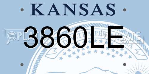 3860LE Kansas License Plate