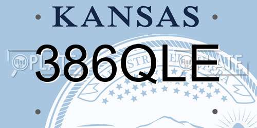 386QLE Kansas License Plate