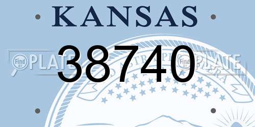 38740 Kansas License Plate