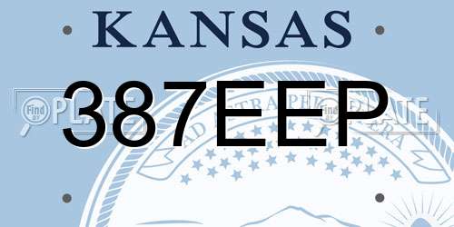387EEP Kansas License Plate
