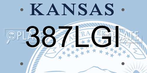 387LGI Kansas License Plate