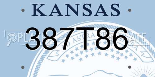 387T86 Kansas License Plate