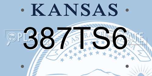 387TS6 Kansas License Plate