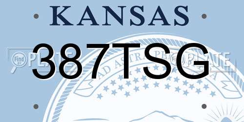 387TSG Kansas License Plate