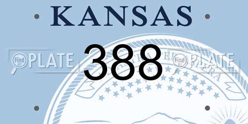 388 Kansas License Plate