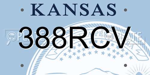 388RCV Kansas License Plate