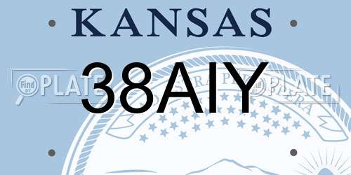 38AIY Kansas License Plate