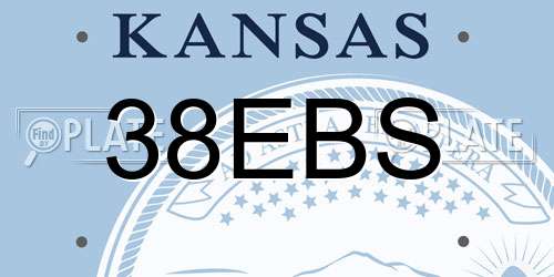 38EBS Kansas License Plate