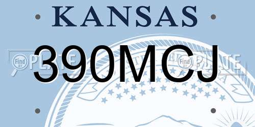 390MCJ Kansas License Plate