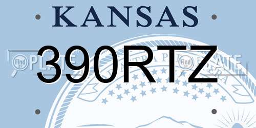 390RTZ Kansas License Plate