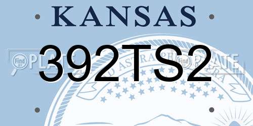 392TS2 Kansas License Plate