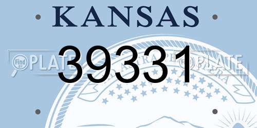 39331 Kansas License Plate