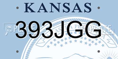 393JGG Kansas License Plate
