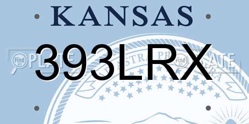 393LRX Kansas License Plate