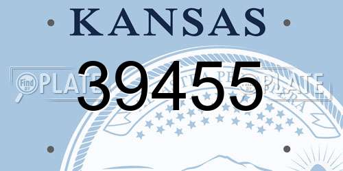 39455 Kansas License Plate