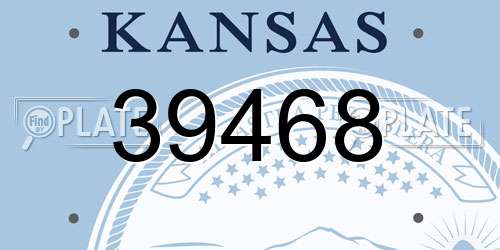 39468 Kansas License Plate