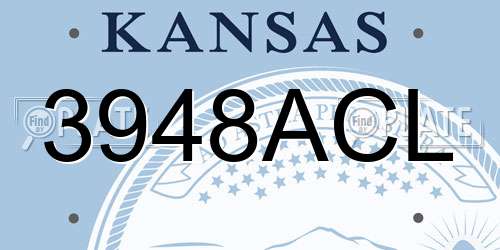 3948ACL Kansas License Plate